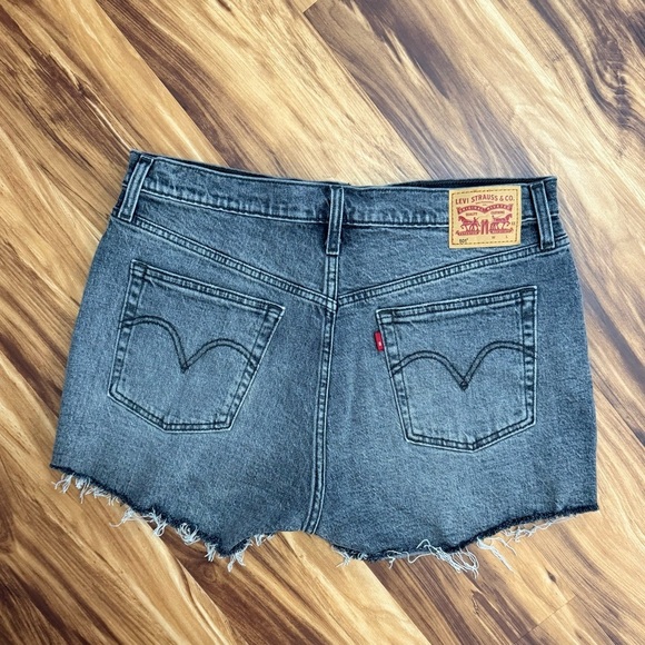 Levi's Light Button Fly 501 Denim Cutoff Shorts - Picture 3 of 8